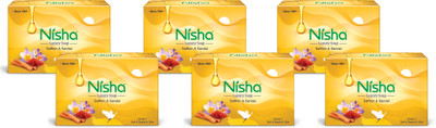 Nisha Soaps for Bath 75g Saffron & Sandal, Enriched with Natural Ingredients(6 x 75 g)
