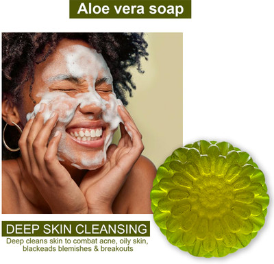 TERIHAR Aromatic Aloe Vera Soap with Essential Oils for a Relaxing Bathing Experience(100 g)