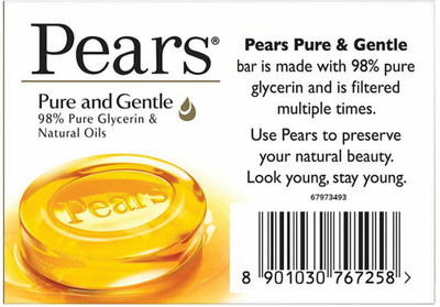 Pears Pure & Gentle Soap with Natural Oils 100g Pack of 3(3 x 100 g)