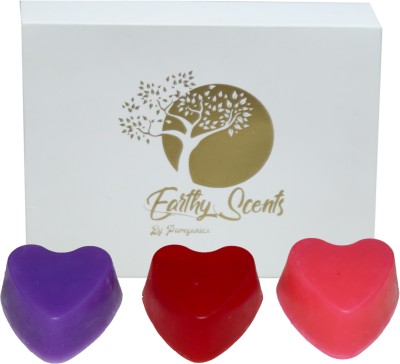 Earthy Scents Heart Shaped Glycerin Soaps(3 x 100 g)