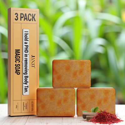 janat Wood And Saffron Soap For Glowing & Refreshing Skin (pack of 3) EGG(3 x 100 g)
