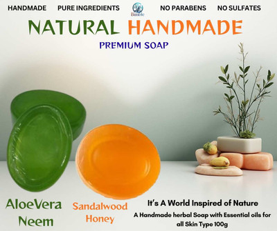 BIMBLE Ultimate Skin Pampering with Bimbal Handmade Natural Bathing Soap Combo!(2 x 100 g)