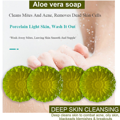 CHITAKSH Aloe Vera Soap with Lemon for a Refreshing Cleanse (100GM) (PACK OF 4)(4 x 100 g)