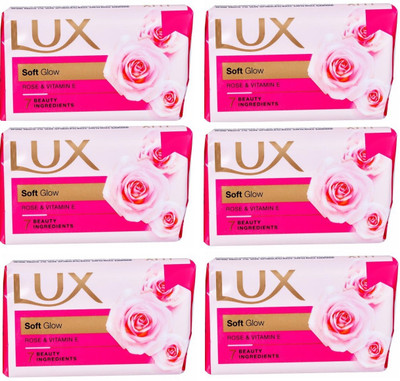 LUX Soft Glow Rose & Vitamin E Soap(6 x 16.67 g)
