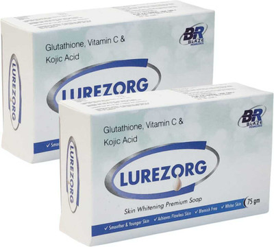 LUREZORG skin whitening soap with glutathione & vitamin c(2 x 75 g)