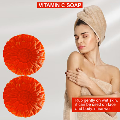 TERIHAR Beet Boost Vitamin C Bathing Soap (100GM) (PACK OF 2)(2 x 100 g)