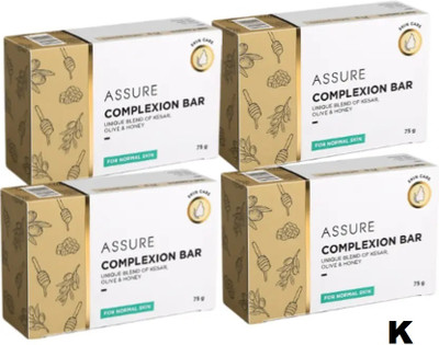ASSURE Complexion Bar Unique Blend of Kesar Olive & Honey Soap M(4 x 75 g)