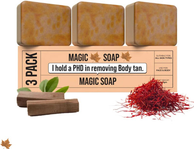 vrusmith Ghar Soap Handmade Glow Soap with Natural Chandan and Kesar(3 x 33.33 g)