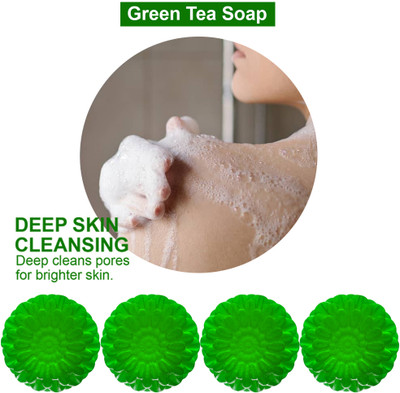 CHITAKSH Green Tea Replenishing Soap (100GM) (PACK OF 4)(4 x 100 g)