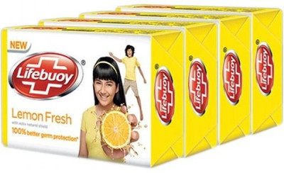 LIFEBUOY new lemon fresh 125 g (pack of 4)(4 x 31.25 g)