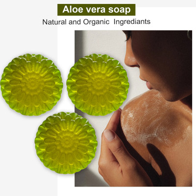CHITAKSH Aloe Vera Soap with Frankincense Essential Oil (100GM) (PACK OF 3)(3 x 100 g)