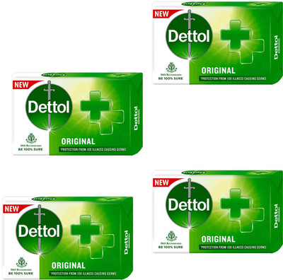 Dettol Original Bar Soap For Protect of Gems & Soft Skin Pack of - 60g x 4(4 x 60 g)