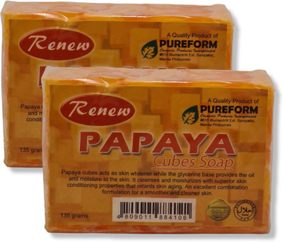 RENEW Papaya Cubes Soap(2 x 135 g)