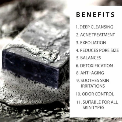 tanvi27 Detoxifying Soap, Activated Charcoal For Odor Removal(125 g)