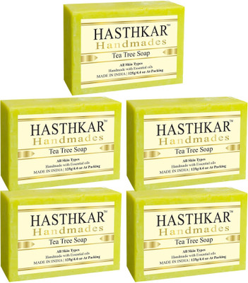 HASTHKAR Handmades Glycerine Tea Tree Soap-125gm pack of 5(5 x 125 g)
