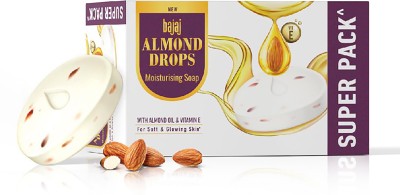 BAJAJ Almond Drops Moisturising Soap Pack of 5 with Almond Oil & Vitamin E(5 x 125 g)