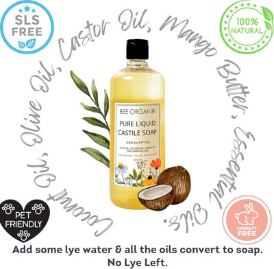 bee organik Pure Liquid Castle Soap Eucalyptus_500ml_pack of 1(500 g)