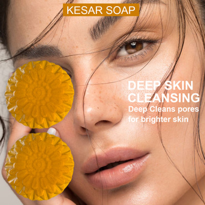 TERIHAR Kesar Handmade Soap - Pack of 1 (100 g) (100GM) (PACK OF 2)(2 x 100 g)