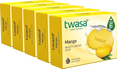 Twasa Mango Butter Skin Whitening Soap| Best Bathng Bar for Body(5 x 75 g)