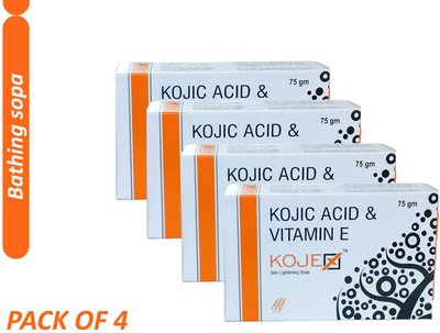 KOJEX Soap - Kojic Acid & Vitamin E Bar for Fairness & Anti Marks Soap(4 x 75 g)