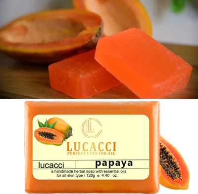 Lucacci PAPAYA SOAP-Skin Whitening With Natural Ingredients Soap(3 x 100 g)
