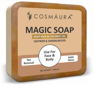 cosmaura Soaps Sandalwood & Saffron Magic Soaps|Skin Brightening Soap(100 g)