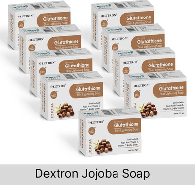 DEXTRON Soap With Jojoba Deep Cleansing & Brightening Soap For Glowing Skin (Pack Of 1)(9 x 75 g)