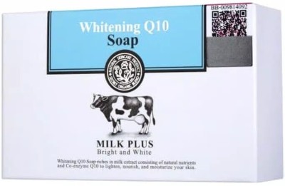 SCENTIO WHITENING Q10 SOAP WITH MILK PLUS BRIGHT AND WHITE(100 g)