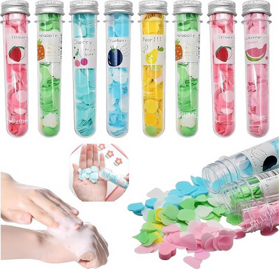 Trendy Styler Travel Soft Paper Soap Flower Design Tube Shape Bottle(8 x 10 g)