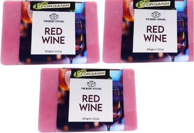 Forganik Handmade Soap by The Body Affaire 100 g (RED WINE SOAP)(3 x 100 g)