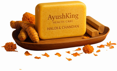Ayushking health care AyushKing Haldi & Chandan Health Care Soap – Ayurvedic Turmeric & Sandalwood(100 g)