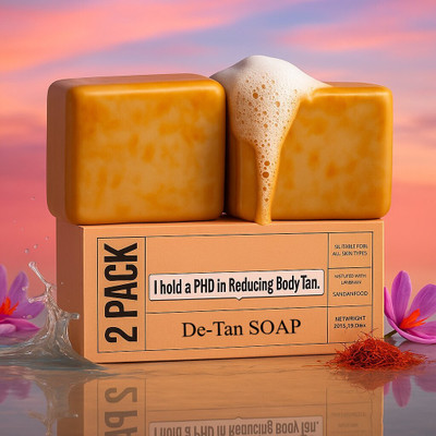 CHINCHA Sandal Wood And Saffron Soap For Glowing & Refreshing Skin, pack of 2(2 x 100 g)