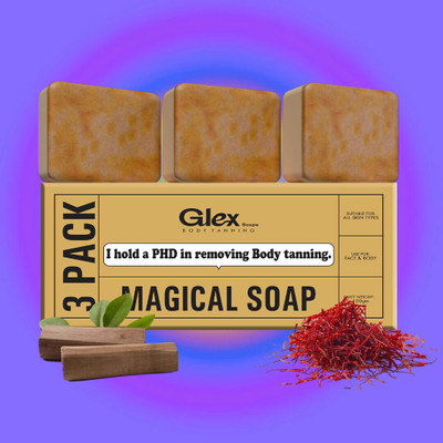 Glex Sandalwood & Saffron Magic Soaps For Bath (300 Gms Pack Of 3)0.0131(3 x 33.33 g)