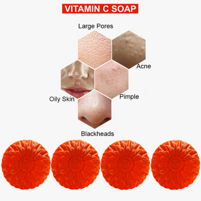 TERIHAR Vitamin C Restorative Soap (100GM) (PACK OF 4)(4 x 100 g)