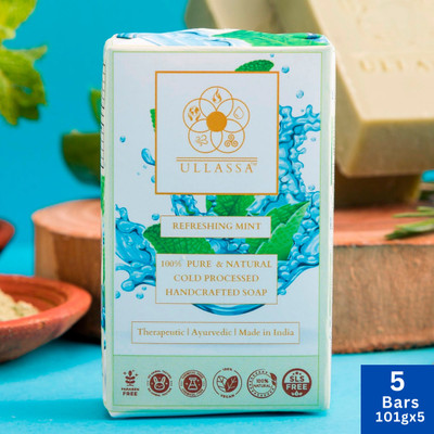 ULLASSA Aromatherapy Summer Soap | Refreshing Cool Anti Acne | For Men & Women(5 x 101 g)
