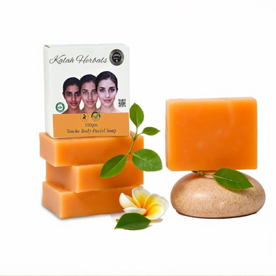 Kalah Herbals Kojic Skin Lightening, Whitening & Tan Removal Face & Body Soap for Men & Women(4 x 100 g)