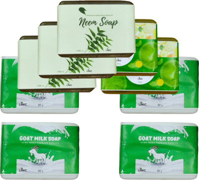 linic HERBAL NEEM SOAP(3), LEMON(2), GOAT MILK(4)(9 x 100 g)