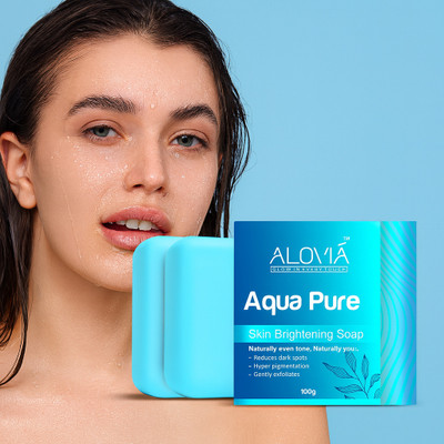 ALOVIA Aqua Soap Herbal Skin Brightening Natural Glow Hydrating Moisturizing Bar(2 x 100 g)