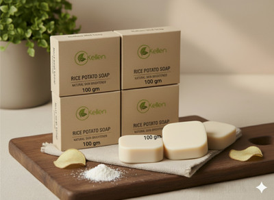 Kellen Rice Potato soap for REMOVES SKIN IMPURITIES | REDUCES PIMPLES, SPOTS(4 x 100 g)