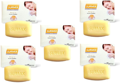 ZEE DRUGS Surmix Haldi & Chandan Beauty Soap – Pack of 5 (Glow & Hydration)75gm each(5 x 75 g)