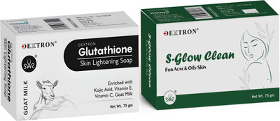 DEXTRON Goat Milk & S-Glow Clean Soap Combo – 150g (Pack of 2)(150 g)