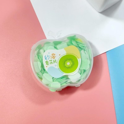 NEHIK ENTERPRISE Travel Paper Soap for Kids, Apple Shape Plastic Storage Box(1 g)