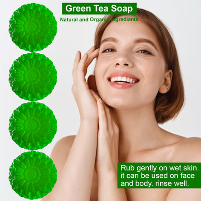 CHITAKSH Green Tea Invigorating Soap (100GM) (PACK OF 4)(4 x 100 g)