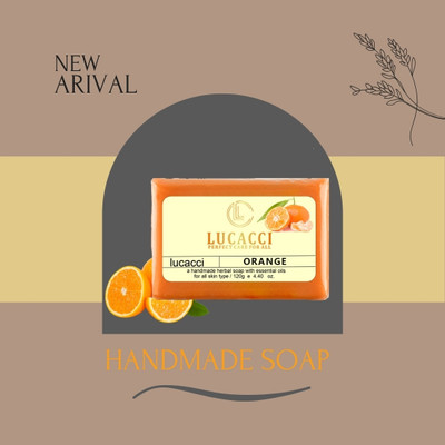 Lucacci Vitamin C & Orange Soap | Brightens, Smoothens & Fights Tan | Handmade(100 g)