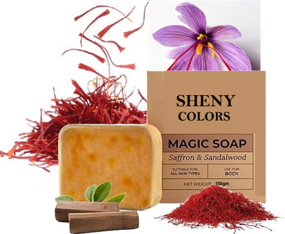 SHENY COLORS Sandal Wood And Saffron Soap For Glowing & Refreshing Skin(150 g)