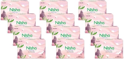 Nisha Luxury Soap Bar Lily of The Valley for Soft & Beautiful Skin 100g EachPack of 12(12 x 8.33 g)