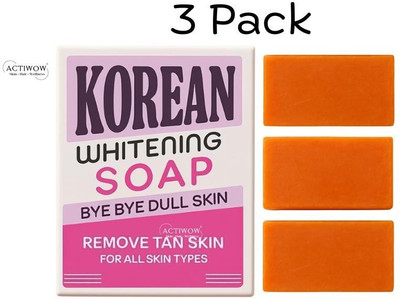 ACTIWOW Korean Soap for Face & Body Whitening 3PCS(3 x 33.33 g)