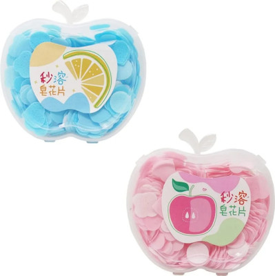 ghorela 2 Travel Apple Shape Paper Soap Bath & Hand Wash Pack of 2(2 g)