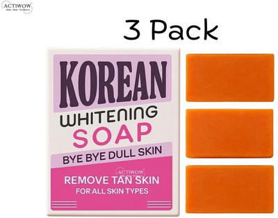 ACTIWOW Korean Soap for Daily Spotless Whitening 3PCS(3 x 33.33 g)