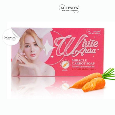 ACTIWOW White Aura Beauty Soap Pure with Pore Refining Carrot Formula(100 g)